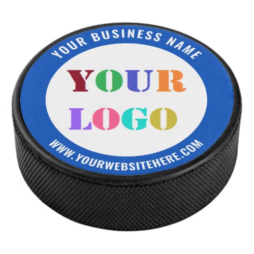 Custom Logo or Photo Text Hockey Puck Your Colors