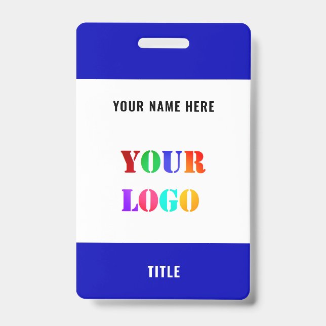Custom Logo or Photo Text Name Personalized Badge (Front)
