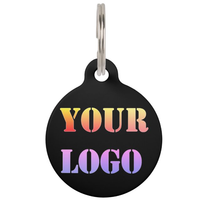 Custom Logo or Photo Your Pet ID Tag Choose Colors (Front)