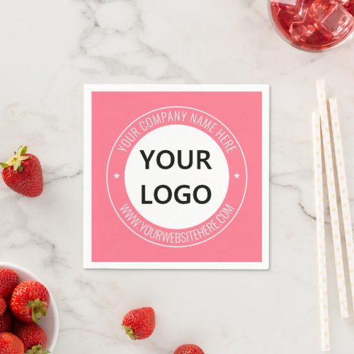 Custom Logo or Photos and Text Napkins Your Colors