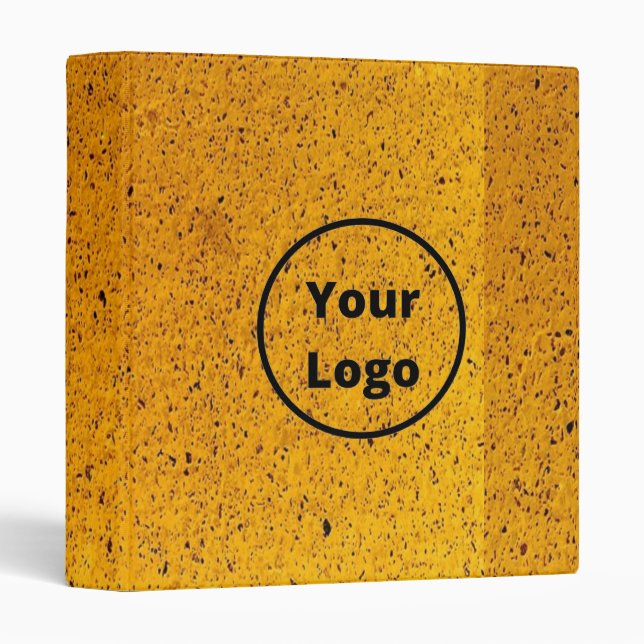 Custom logo orange rough surface print 3 ring binder (Front/Spine)