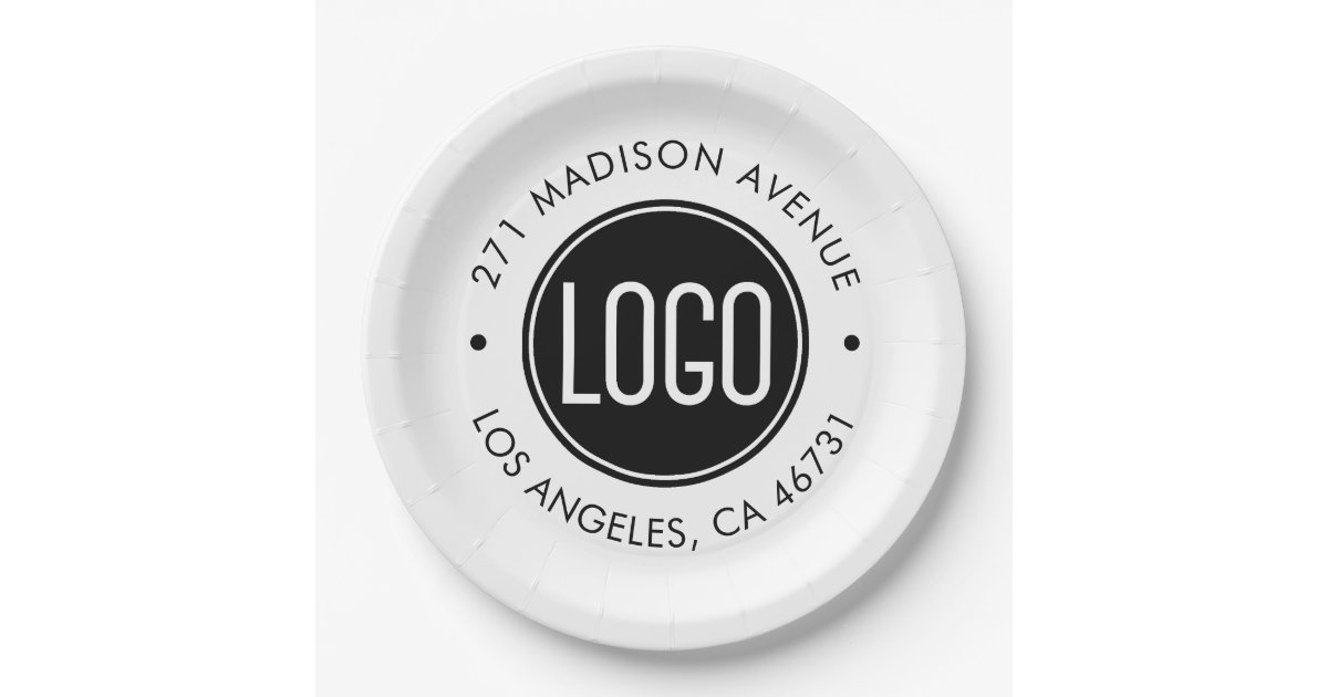 Custom Logo Paper Plate | Zazzle.com