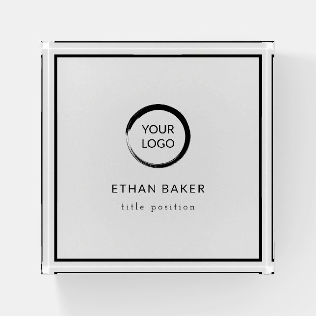 Custom Logo Paperweight (Front)