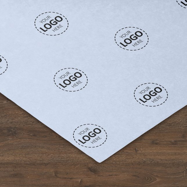 Custom Logo Pattern Baby Blue Promotional  Tissue Paper (Creator Uploaded)