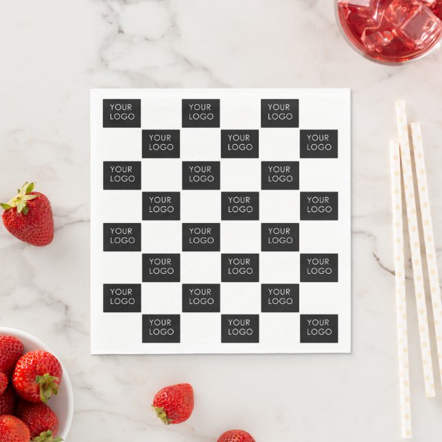Custom Logo Pattern Professional Company Business  Napkins (Insitu)