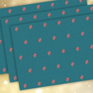 Custom Logo Pattern Teal Promotional Tissue Paper