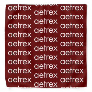 Custom Logo Pattern White on Burgundy Bandana