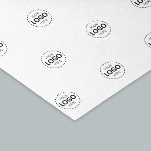 Custom Logo Pattern White Promotional  Tissue Paper