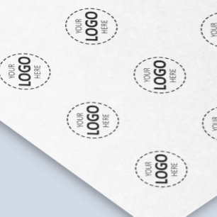 Custom Logo Pattern White Promotional Tissue Paper