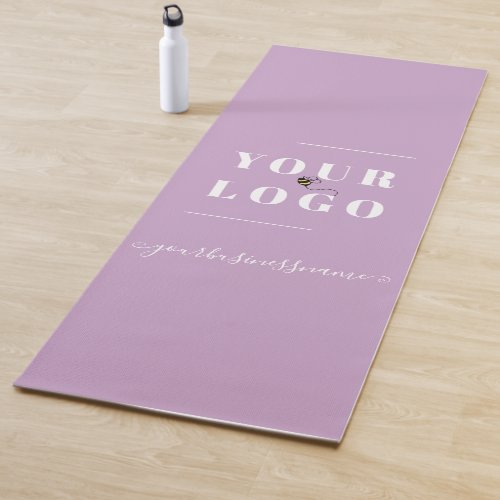 Custom Logo Personalized Business Girly Lilac Yoga Mat