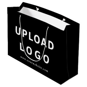 Custom Logo Personalized Business Modern Black Large Gift Bag