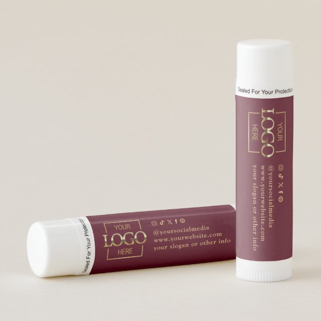 Custom Logo Personalized Business Promotional Lip Balm (Front)