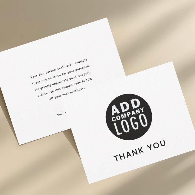 Custom Logo Personalized Business Thank You Card (Creator Uploaded)