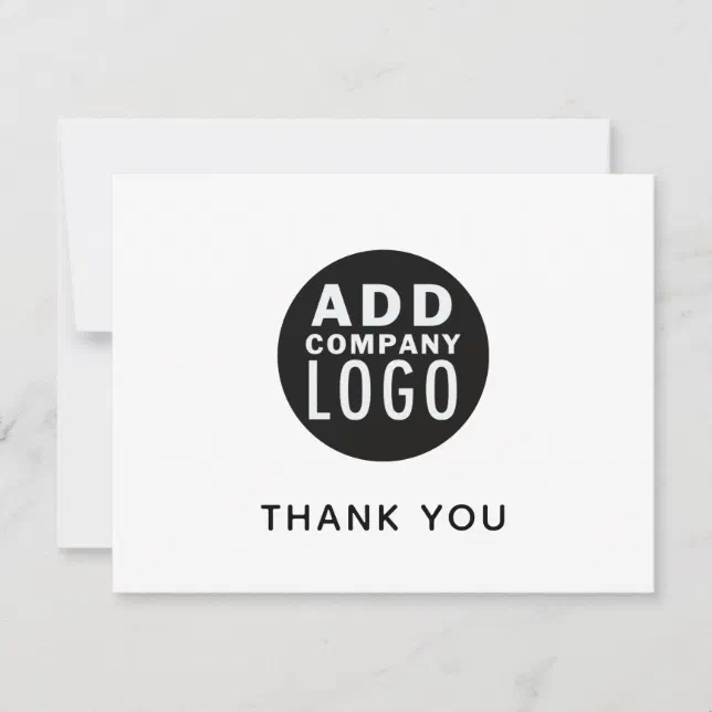 Custom Logo Personalized Business Thank You Card | Zazzle