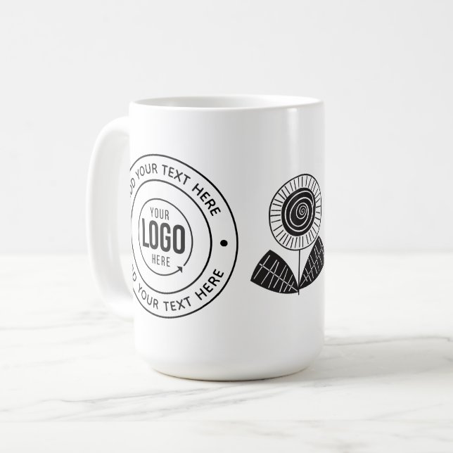 Custom Logo & Personalized Text Mug – Perfect Gift (Front Left)