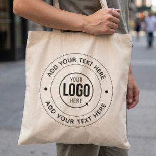 Custom Logo & Personalized Text Tote Bag – Stylish