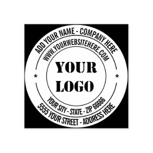 Custom Logo - Photo, Address, Name, Website, Color Rubber Stamp