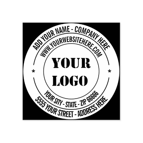 Custom Logo _ Photo Address Name Website Color Rubber Stamp