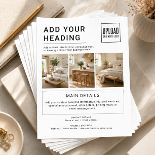 Custom Logo Photo Advertising Business Flyer