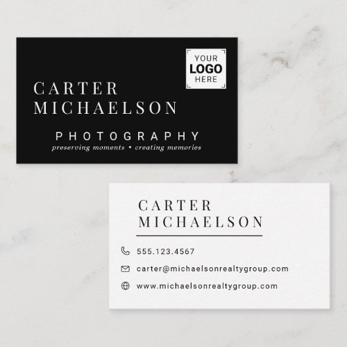 Custom Logo, Photo and Personal Branding Design Business Card