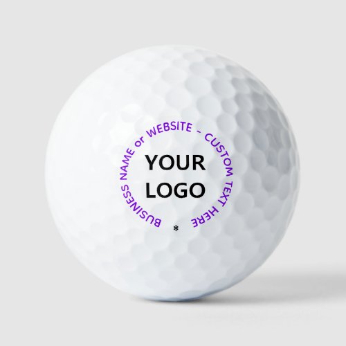 Custom Logo Photo and Text Golf Balls Your Colors