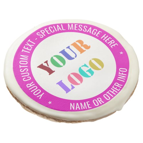 Custom Logo Photo and Text Sugar Cookie Your Color