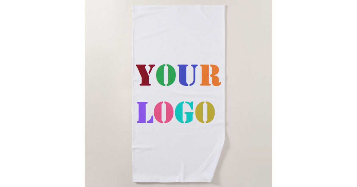 Custom Logo Photo Business Promotional Beach Towel Zazzle
