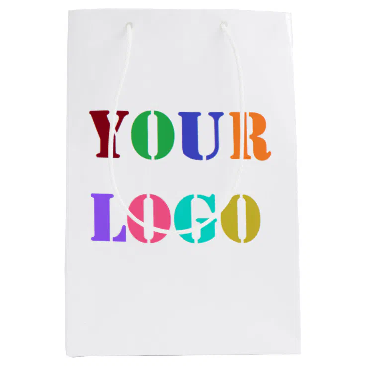 Custom Logo Photo Business Promotional Gift Bag Zazzle