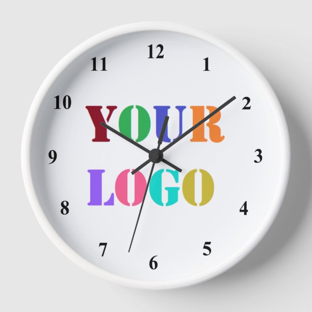 Custom Logo Photo Business Promotional Wall Clock (Front)
