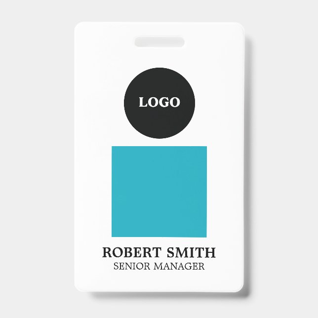 Custom Logo Photo Employee ID Badge (Front)