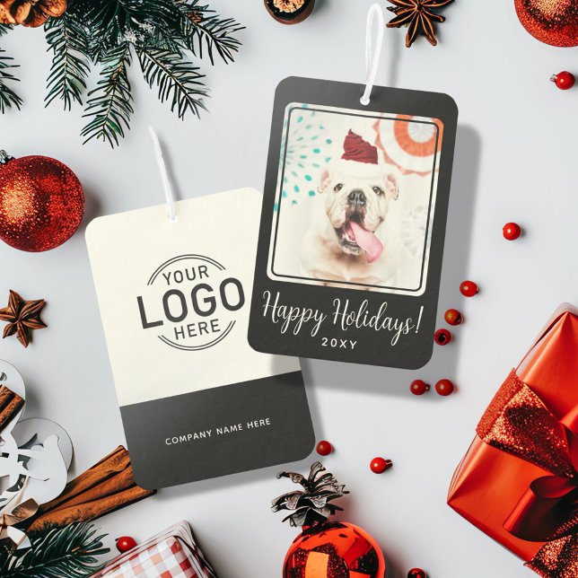 Custom Logo Photo Happy Holidays Business Gift Air Freshener (Creator Uploaded)