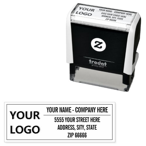 Custom Logo Photo Name Address Self_inking Stamp