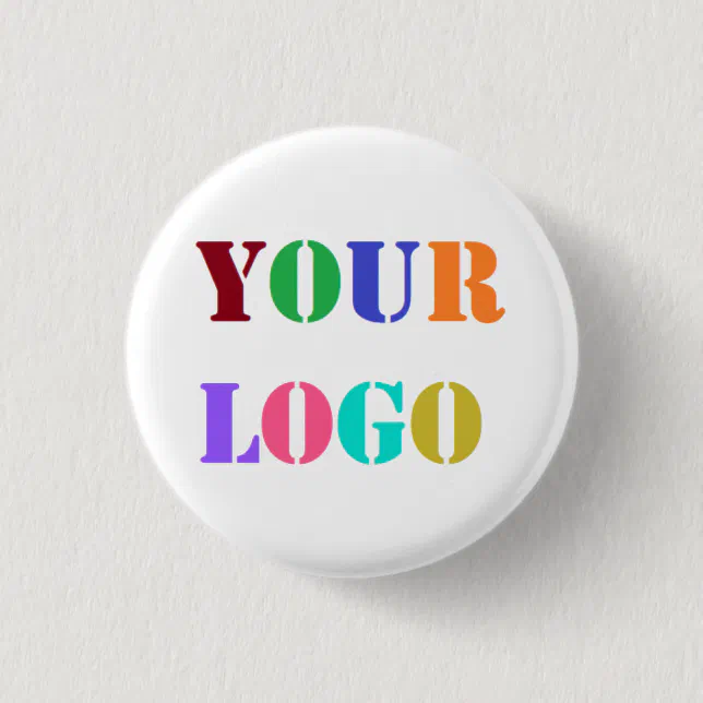 Custom Logo Photo Promotional Company Button | Zazzle