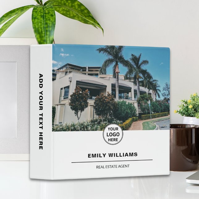 Custom Logo Photo Real Estate Broker 3 Ring Binder (Custom Logo Photo Real Estate Broker 3 Ring Binder)