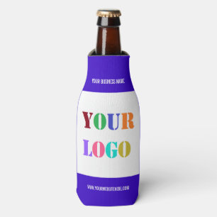 Custom Logo Photo Text Bottle Cooler - Your Colors