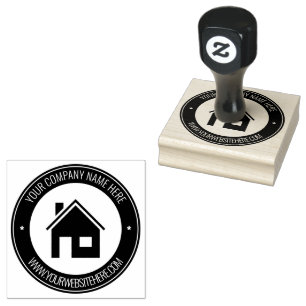 Custom Logo Photo Text Round Rubber Stamp Template