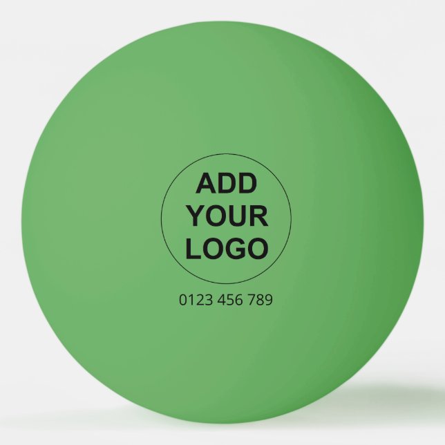 Custom Logo Ping Pong Ball - Green (Front)