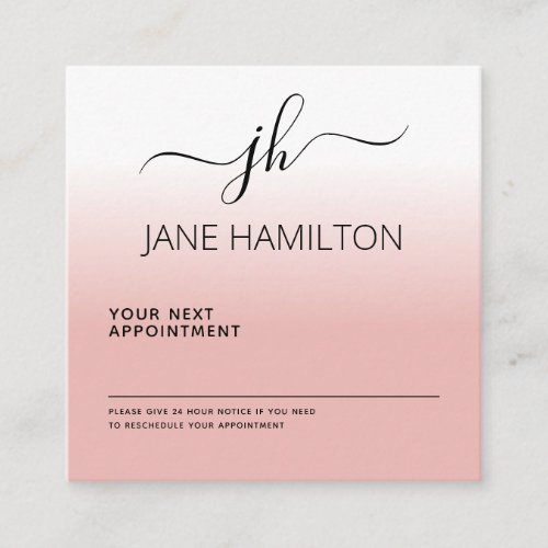 Custom Logo Pink Professional Appointment Card