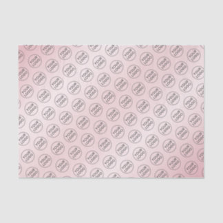 Custom logo pink tissue paper business packaging