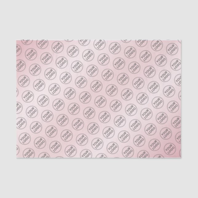 Custom logo pink tissue paper business packaging (Front)