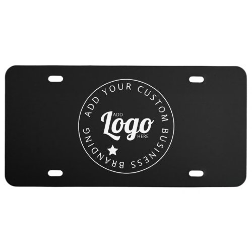 Custom Logo Plate  Black Logo License Plate