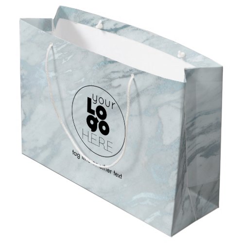 Custom Logo Platinum Marble XL Paper Shopping Ba Large Gift Bag