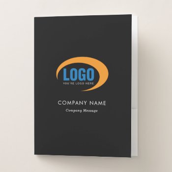Custom Logo Pocket Folder by businessessentials at Zazzle