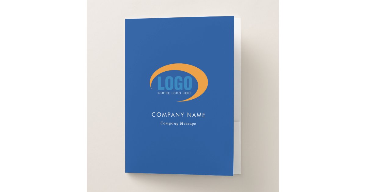 Custom Logo Pocket Folder Zazzle