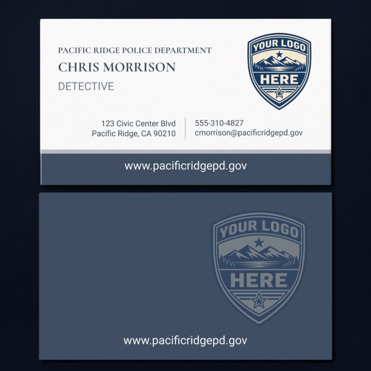 Custom Logo Police Officer Law Enforcement Business Card