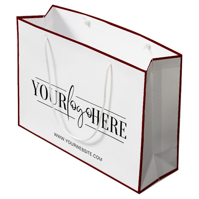 Custom logo printed boutique clothes shopping bag (Back Angled)