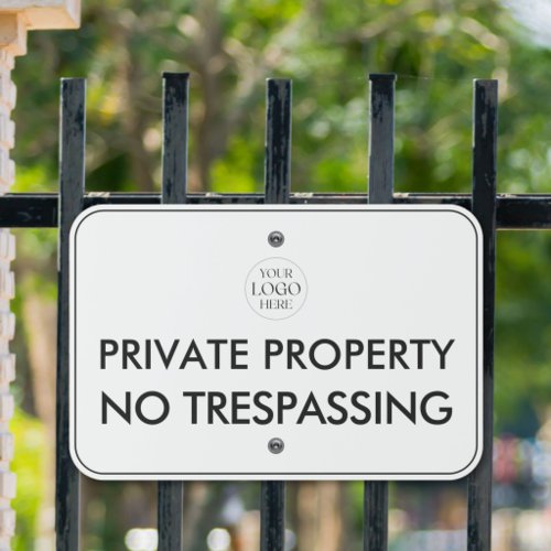 Custom Logo Private Property No Trespassing Metal Sign