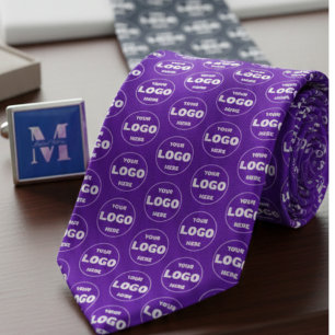 Custom Logo - Professional Branded Purple Neck Tie