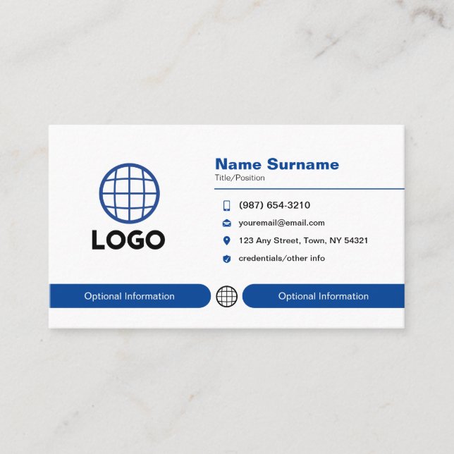 Custom Logo Professional Industry Business Card (Front)