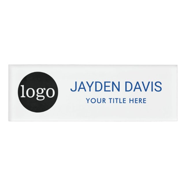 Custom logo professional magnetic name tags (Front)